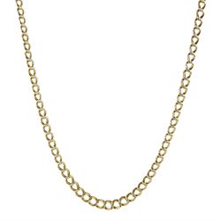 9ct gold circular link necklace, hallmarked, approx 12.7gm