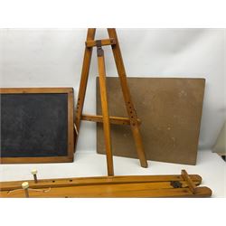Two freestanding blackboards with easel type stands, tallest example H126cm