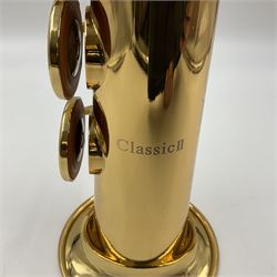 Trevor James The Horn Classic II brass straight soprano saxophone, serial no.T1255; in lightweight carrying case with accessories