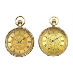 9ct gold open face ladies keyless lever 