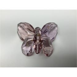 Wedgwood Yellow Ribbons cabinet cup and saucer, boxed and a Swarovski butterfly, boxed (2)