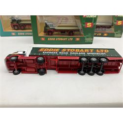 Corgi Eddie Stobart - four lorries in the Superhaulers Series Nos. TY86650, TY86649, TY86647 & TY86646; three other lorries Nos. 23203, 29103 & 20903; all boxed; and two unboxed lorries (9)