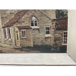 Don Micklethwaite (British 1936-): The Everley Hotel - Hackness, oil on board signed, titled verso 41cm x 60cm