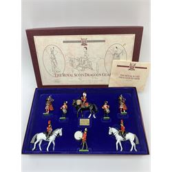 Britains - three limited edition sets of soldiers comprising The Parachute Regiment No.2425/6000, The Royal Scots Dragoon Guards No.4985/7000 and The Blues and Royals of the Household Cavalry Regiment No.936/5000; all boxed (3)