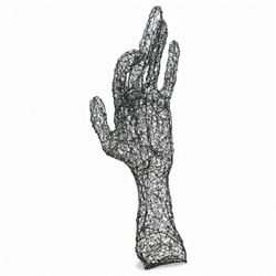 Sophie Olivier (French 1978-): The Hand, woven metal sculpture painted and varnished with thermo-lacquered paint, H140cm