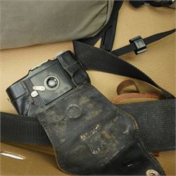 Kodak vest Pocket Hawk-Eye camera, Minolta X-300 camera, Tokina lens and other items