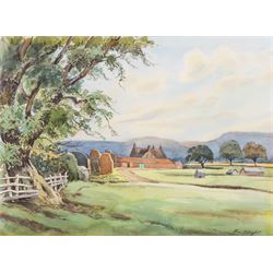 Alec Wright (British 1900-1981): Stokely Views and others, six watercolours variously signed and inscribed verso, approx 40cm x 30cm (6)