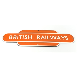 British Railways orange and white enamelled totem sign  L52cm