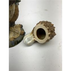 Burslem Pottery 'Boris the Gangster' stoneware novelty jar, in the style of Martin Brothers, modelled as a Grotesque bird, designed by Andrew Hull, with impressed marks beneath, H18.5cm