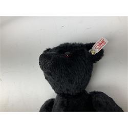 Steiff 'Leo the 1912 Titanic Mourning Bear', in black mohair with tag, limited edition no. 605, with original certificate and box