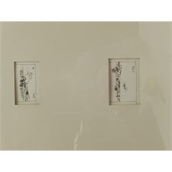 Hans Åsberg (Swedish 1932-): Landscape Sketches, set six miniature pen and inks framed as three signed and dated '81, max 9cm x 14cm (3)