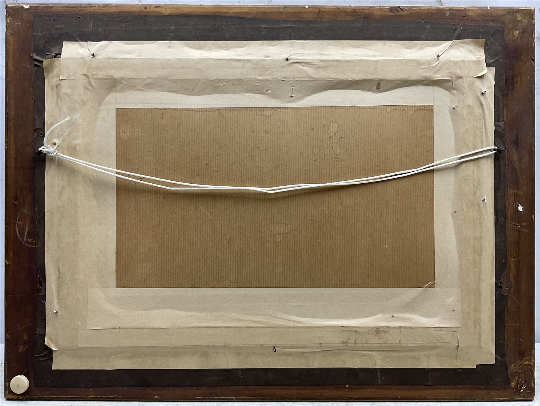 Richard Weatherill (British 1844-1913): Ships at Anchor in Whitby Harbour, oil on board signed 28cm x 45cm