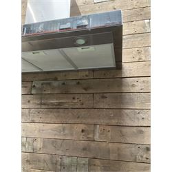 Flavel Milano 100 MLN10CR 100cm freestanding range induction cooker together with Cooke and Lewis CLBHS90 stainless steel box cooker hood