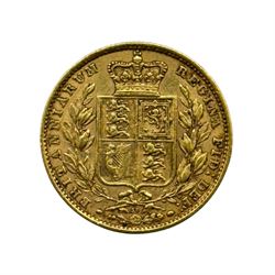 Queen Victoria 1872 gold full sovereign coin