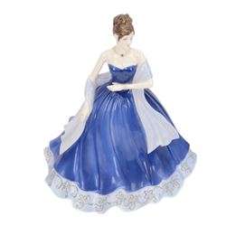 Four Coalport figures from The Gem Collection, comprising Sapphire limited edition 175/1500, Dimond limited edition 101/1500, Emerald limited edition 387/1500 and Ruby limited edition 148/1500, all with certificates and boxes 