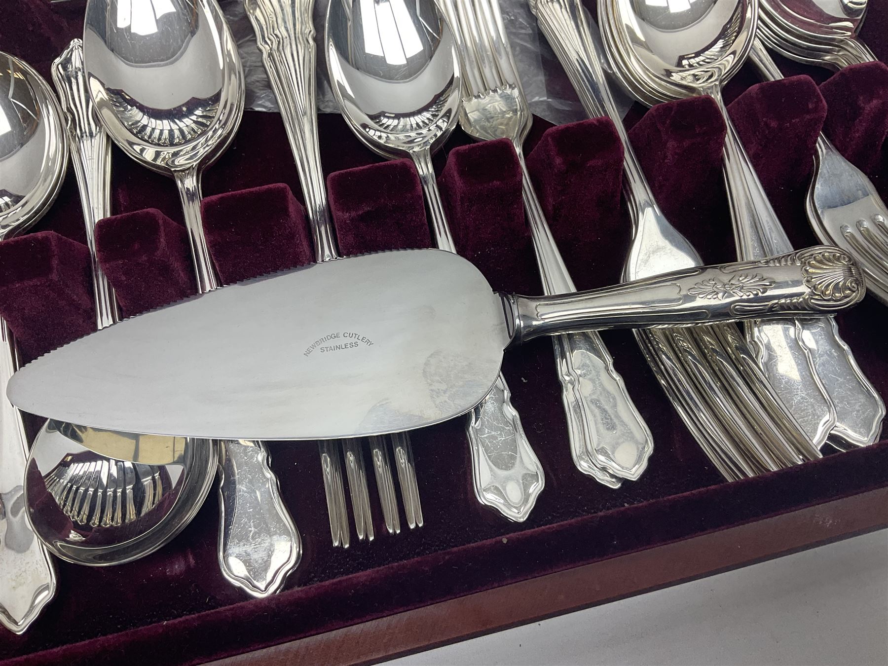 Cooper Ludlam silver plated canteen of cutlery for six place settings