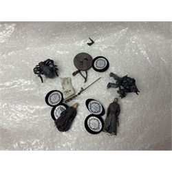 Approximately 80 NLP Lord of the Rings heavy metal painted figurines to include Fell Beast, boxed, and The Watcher, The Dark Lord Sauron, Treebeard etc, and unassociated Dracula themed composite figures marked HHFT50 