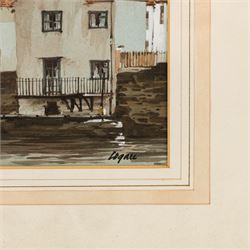 Terry Logan (British 1938-): 'Whitby Harbour II', watercolour signed, titled verso 23.5cm x 35cm