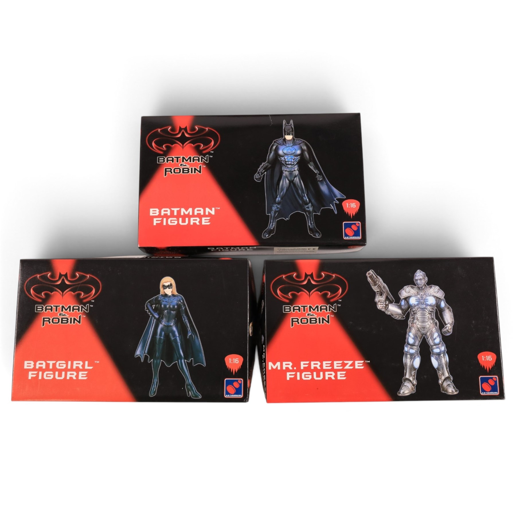Six Batman model kits, comprising Revell Robin's Redbird, Ertl Snapfast Batmissile, Revell Batman Forever Batwing, Hasegawa Batgirl Figure, Hasegawa Mr Freeze Figure and Hasegawa Batman figure, all boxed