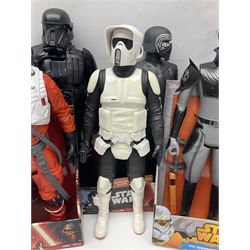 Star Wars - seven Jakks Pacific Big-Figs comprising Death Trooper, Kylo Ren, Darth Maul, First Order Stormtrooper, Poe Dameron, The Inquisitor and Executioner Trooper; all boxed; and another unboxed (8)