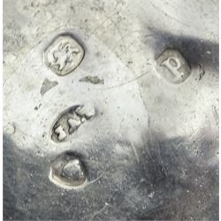 19th century silver full hunter verge fusee pocket watch by George Martin, London, No. 6756, round pillars, pierced and engraved balance cock decorated with a mask, white enamel dial with Roman numerals, case makers mark J A T, London 1830