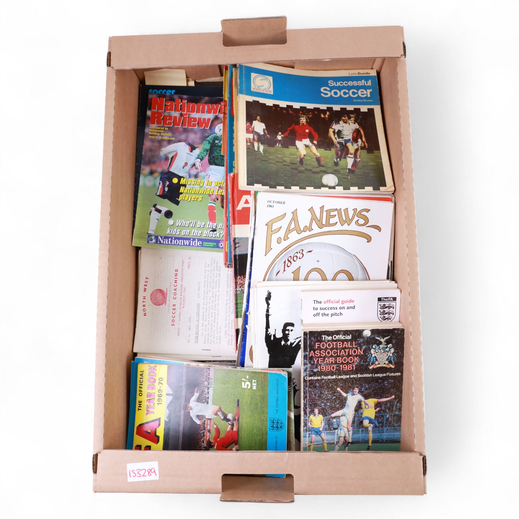 1950s and later cricket and football trophy cups and plaques, including six 1950s Leicester & Rutland Football League and Challenge Cup silver plated trophy cups and plaques, from the estate of former Leicester City player Colin Appleton, LT Shipman's CC Winners Carpenter Cup & Shipman Cup 1954 trophy, Shipman's Cup 1956 and The Filbert's Winners 1956 SWBCC plaque, together with a collection of 1950s and later football magazines, including North West Soccer Coaching, FA News, Football Association Insight Coaching, The Referee's Association, Sport & Recreation, Shoot, Goal, World Soccer, Netstretcher, etc