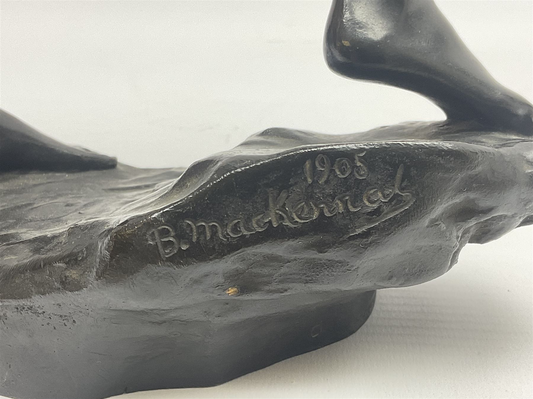 Sir Edgar Bertram MacKennal (Australian 1863-1931), Diana Wounded, bronze with black patina, signed and dated B MacKennal 1905, H37cm