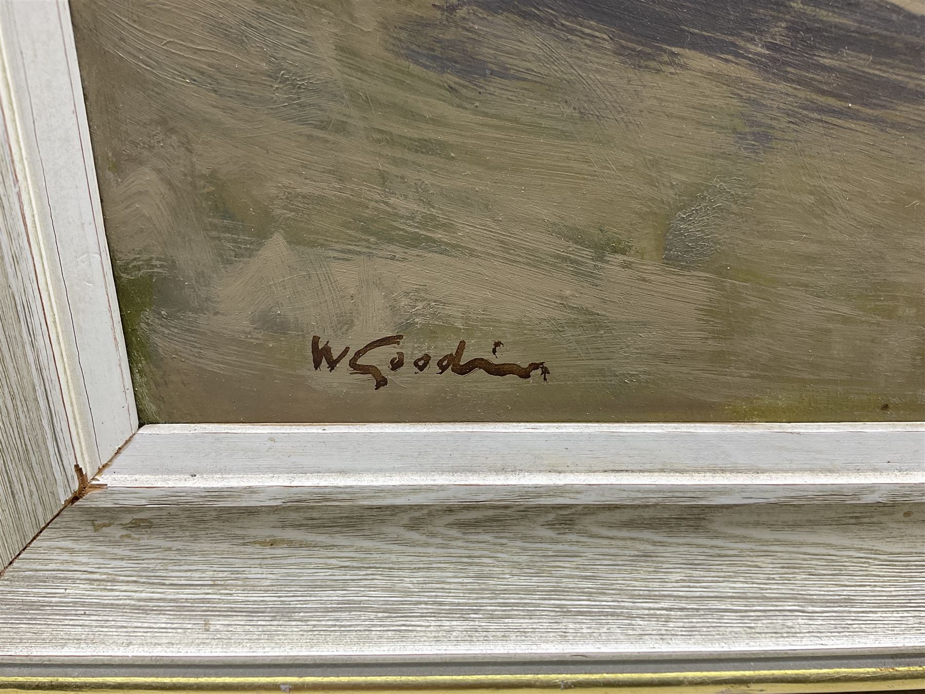 Walter Goodin (British 1907-1992): North Landing Flamborough, oil on board signed 60cm x 74.5cm