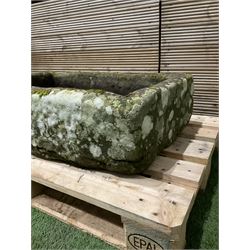 19th century rectangular carved stone trough - THIS LOT IS TO BE COLLECTED BY APPOINTMENT FROM DUGGLEBY STORAGE, GREAT HILL, EASTFIELD, SCARBOROUGH, YO11 3TX