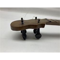 Trumelo BMI banjo ukulele no.3013 L58cm; in soft carrying case; and Kapok Brand guitar shaped ukulele L51cm (2)