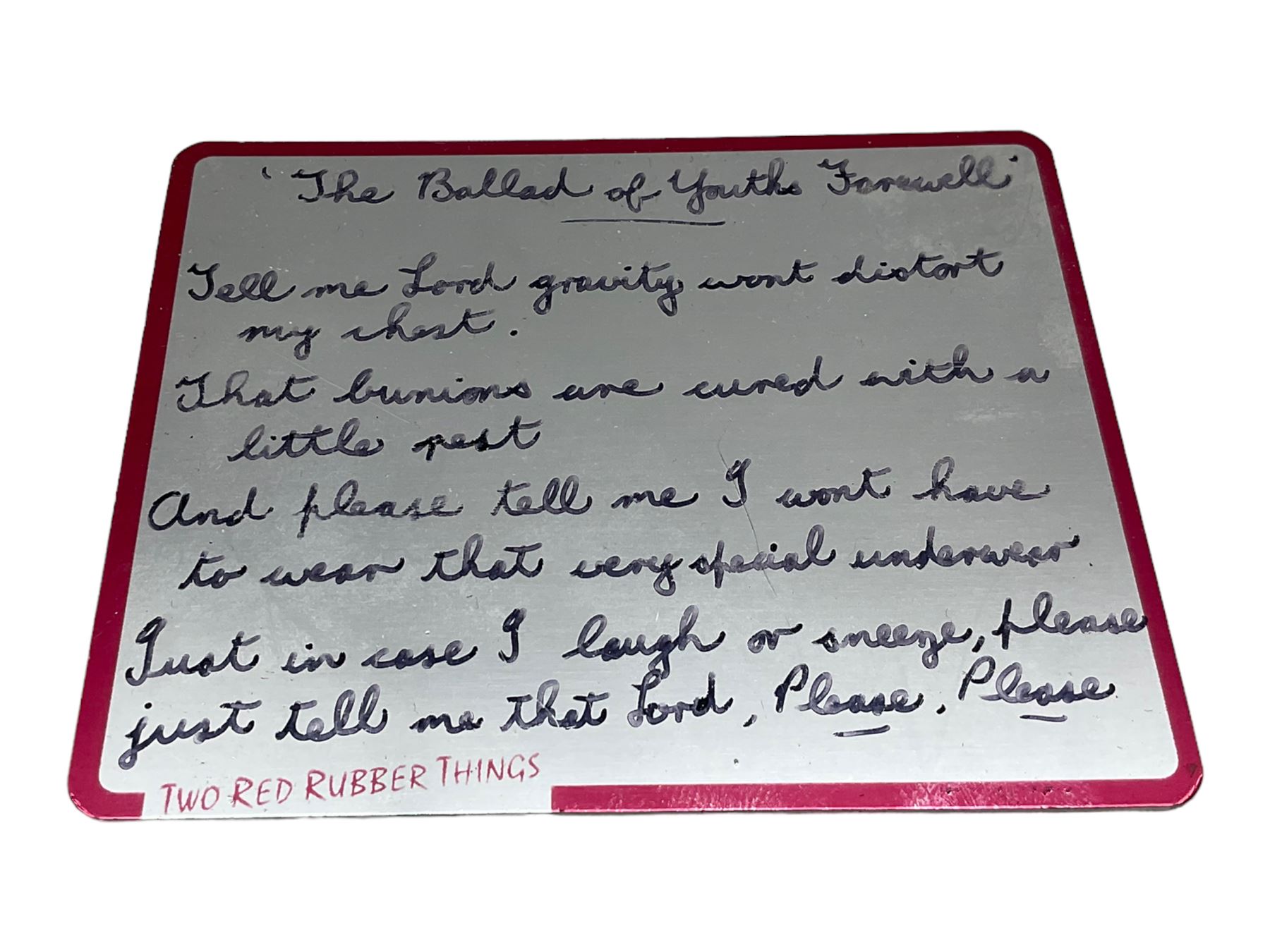 Ray Lonsdale (Northern British 1965-): 'The Ballad of Youths Farewell', steel statuette signed titled and dated 2010 to the base, H37cm including base 
Notes: originally a steel fabricator from Durham, sculpture had always been Ray’s passion, and after winning The People’s Award within the Hanging Jury Competition in Newcastle 2003, he now works as an artist full-time. He is best known for his large-scale public sculptures, such as 'Freddie Gilroy and the Belsen Stragglers' on Scarborough North Bay, 'The Tunney' on Scarborough Pier, 'The Smugglers Apprentice' on Merchants Row, and 'A High Tide in Short Wellies' on the Coble Landing Filey.