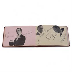 1930s autograph album, signed by many musicians and composers between 1934 and 1936, inclu...