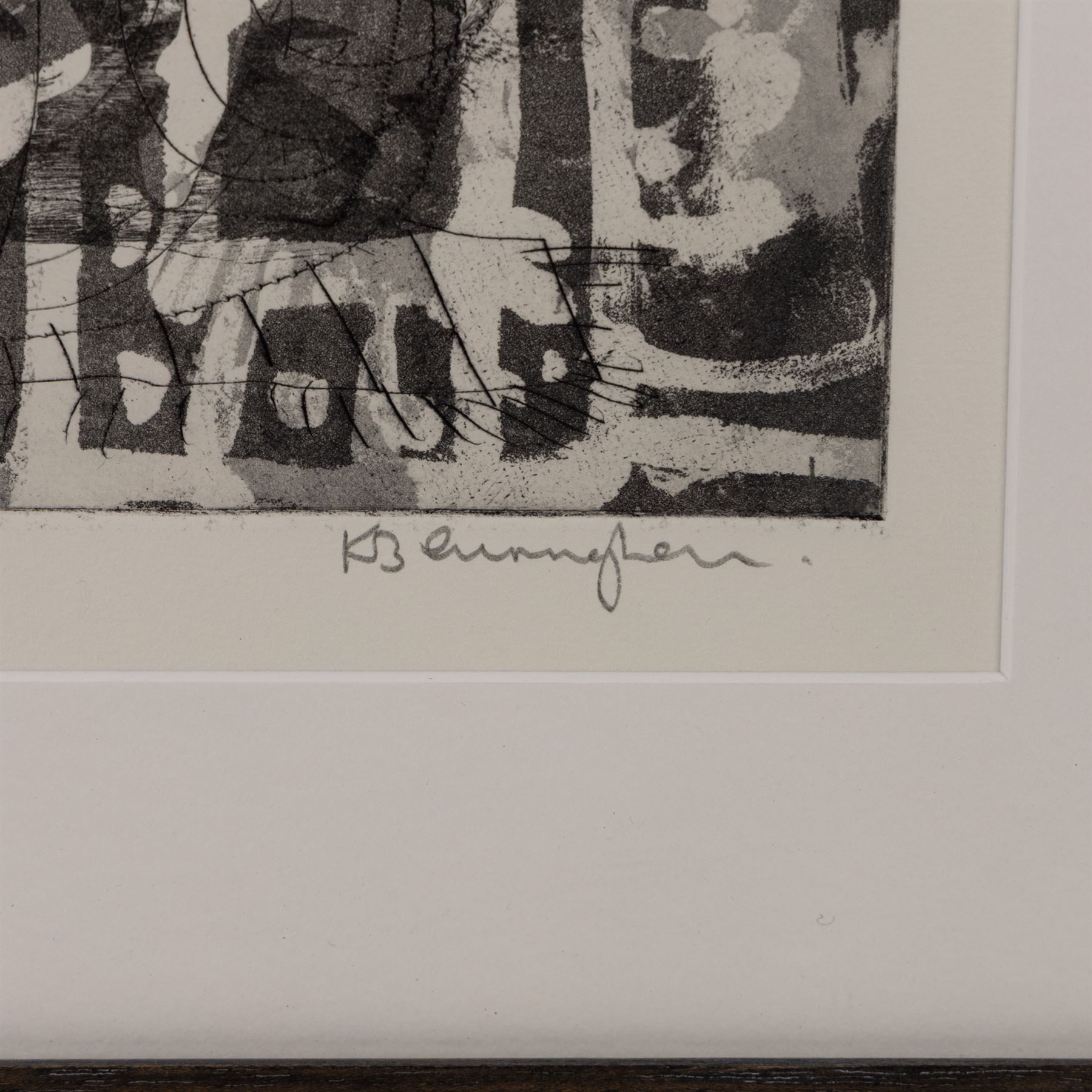 Kane Cunningham (British 1961-): 'Reclining Nude', limited edition etching with aquatint signed titled and numbered 1/60 in pencil 29.5cm x 33cm
