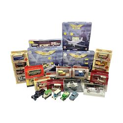 Corgi/Lledo - small collection of modern die-cast vehicles to include Corgi Aviation Archive 1:144 scale aircrafts 47111, 47301 and 47506; Lledo The RFC/RAC Anniversary Collection; quantity of Lledo Days Gone and Corgi models boxed and loose etc 