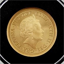 Queen Elizabeth II 2019 gold proof quarter sovereign coin, cased with certificate