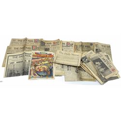 Collection of newspapers and cuttings to