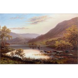 William Mellor (British 1851-1931): Rydal Water, oil on canvas signed 59cm x 90cm