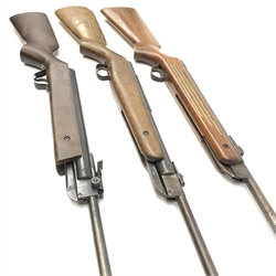 Webley Falcon .22 air rifle with break barrel action L105cm overall; Hungarian .22 air rifle with break action; and BSA .22 air rifle (3)