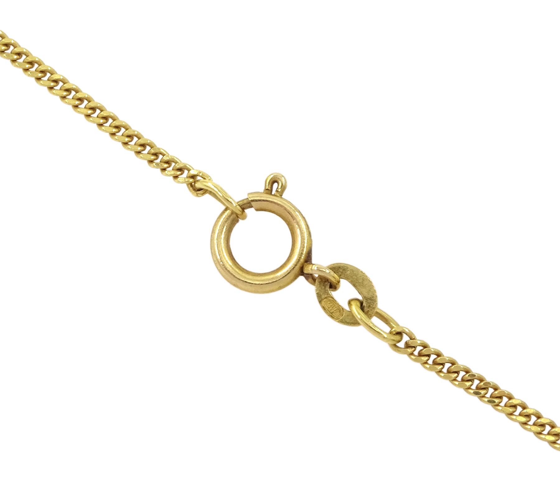 18ct gold filigree Maltese cross pendant / brooch, on 18ct gold chain necklace