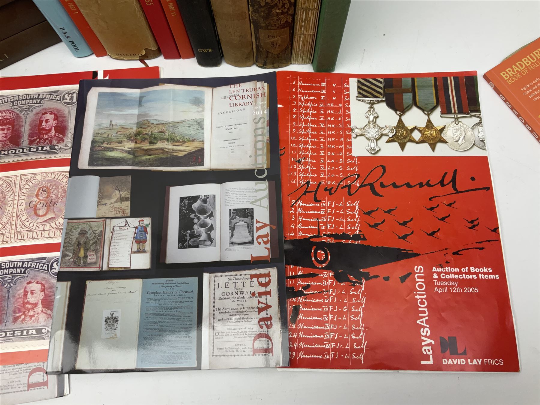 Collection of books, to include four 1920s Great Western Railway publications on Abbeys, Castles and Cathedrals, including three hardback examples, together with The Bible Designed to be Read as Literature, The Register of Edmund Lacy Bishop of Exeter 1420-1455 Vols 1-5, Laura Knight by Janet Dunbar, A Calendar of Cornish Glebe Terriers 1673-1735, The Parliamentary Survey of the Duchy of Cornwall Parts 1 and 2 and two Bradburys Hallmarks books