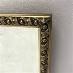  Rectangular gilt framed mirror (W33cm, H118cm) and another similar mirror (W34cm, H65cm) (2)  