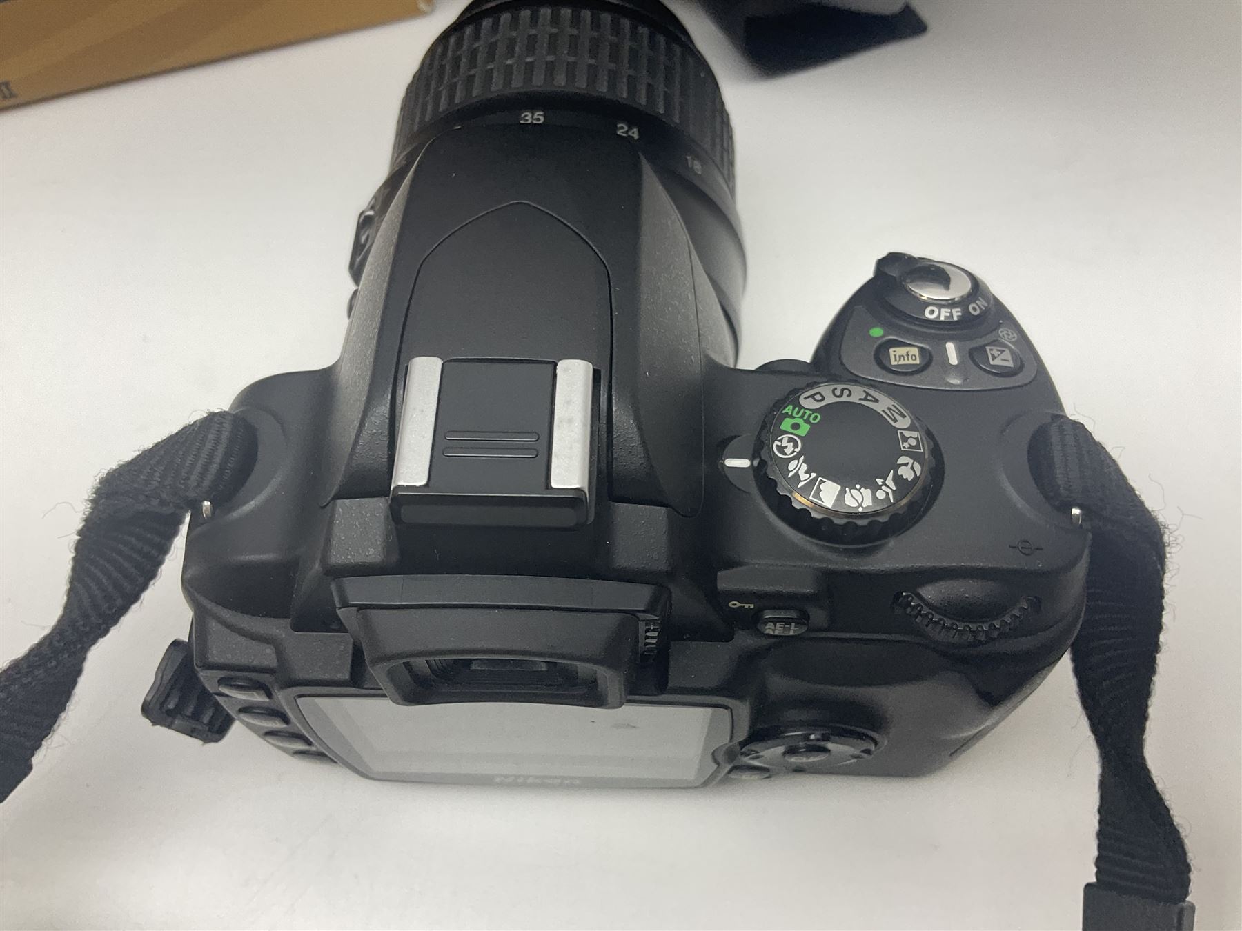 Nikon D40 camera body, serial no 742750, with Nikon 'AF-S Nikkor ED 18-55mm 1:3.5-5.6GII' lens, and case