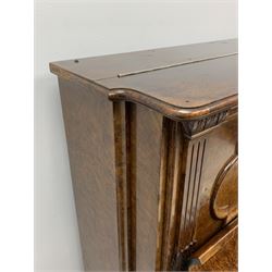 Steinway & Sons - late 19th century figured walnut upright piano, iron framed and overstrung, model no. 56174 circa. 1886, W154cm, H137cm, D70cm, together with a quantity of sheet music