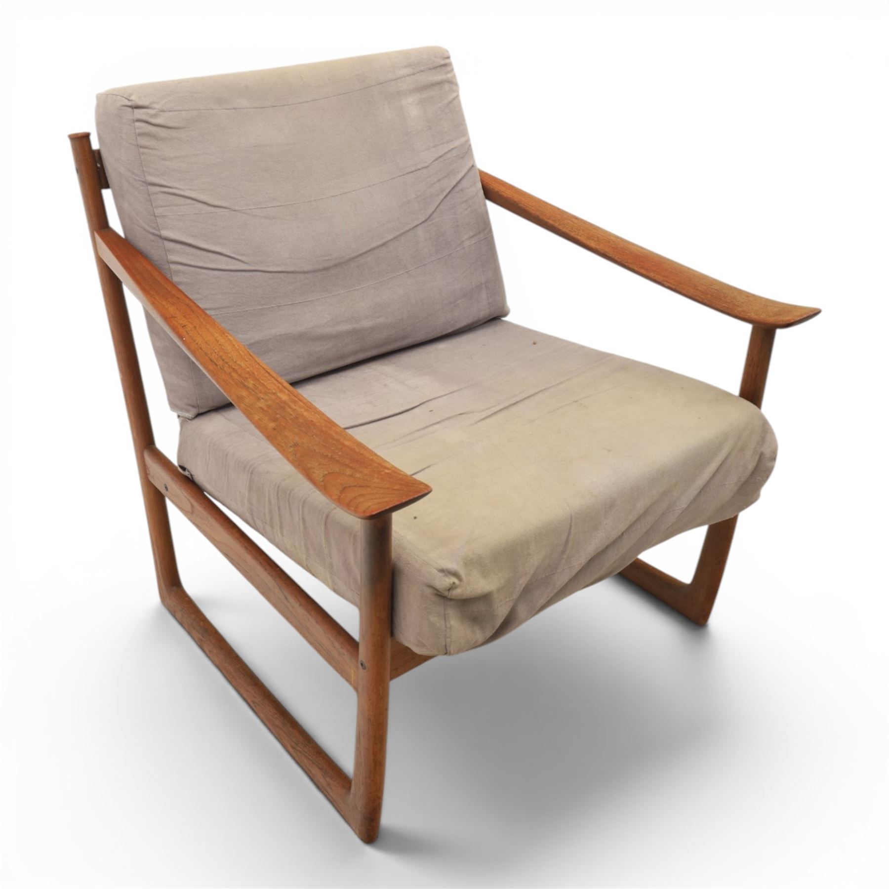 Peter Hvidt and Orla Mølgaard for France and Son - pair of mid-20th century model FD130 teak framed easy armchairs (2)