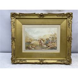 Bernard Foster (British 19th/early 20th century): 'A Successful Day', watercolour signed, titled on the original slip 17cm x 25cm