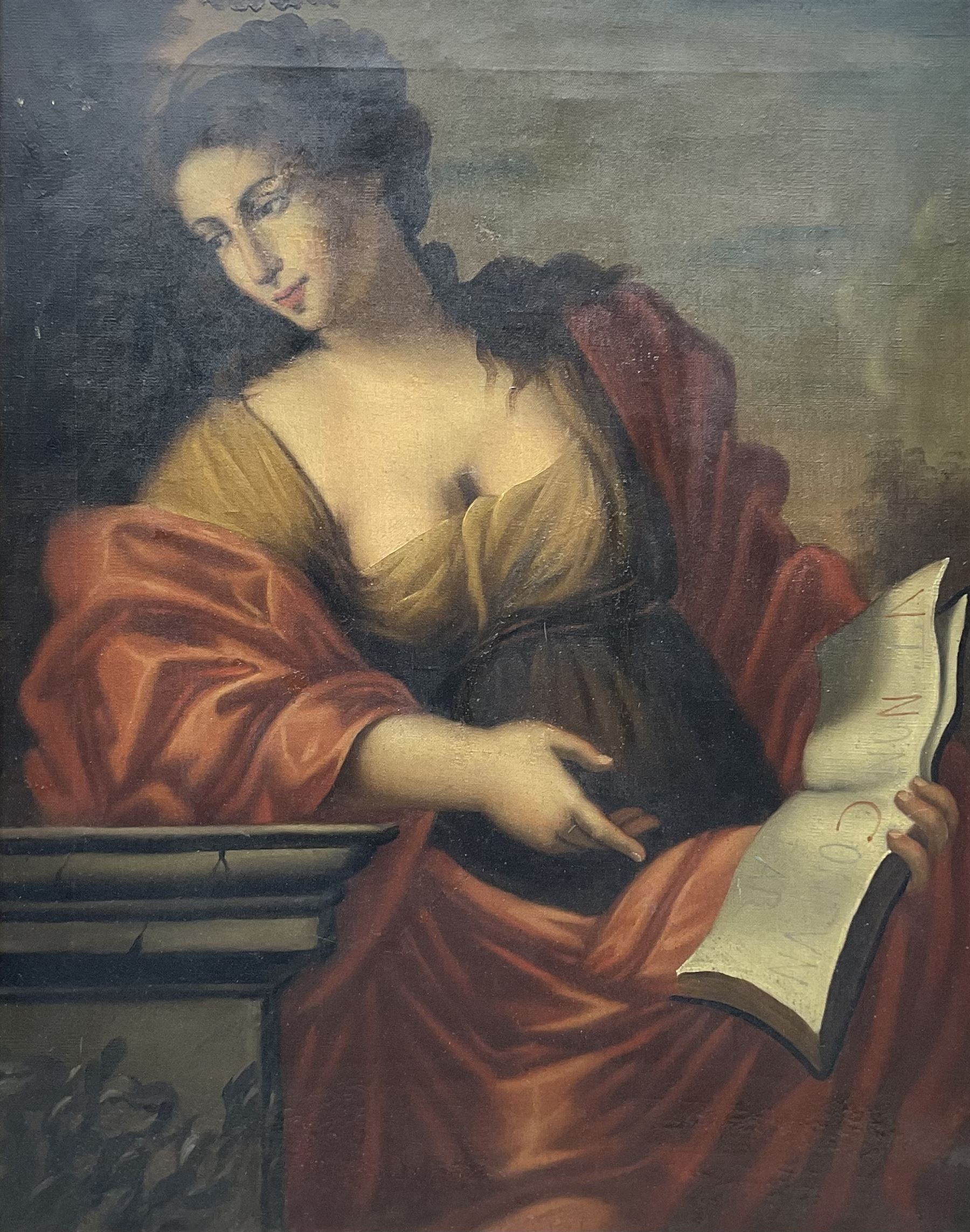 After Giovanni Francesco Romanelli (Italian 1610-1662): 'The Cumaean Sibyl', 19th century oil on canvas 63cm x 50cm