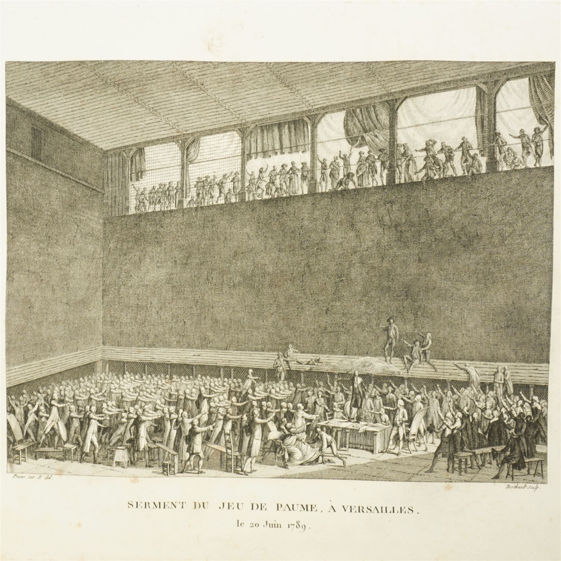 'Tableaux de la Revolution Francoise ' with forty engraved plates out of forty eight, published M Briffault de la Charprais and Madame L'Esclapart, folio, boards and calf spine