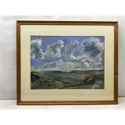 David James Carr (Northern British 1944-2009): Expansive Landscape, pastel signed, inscribed verso 53cm x 74cm
