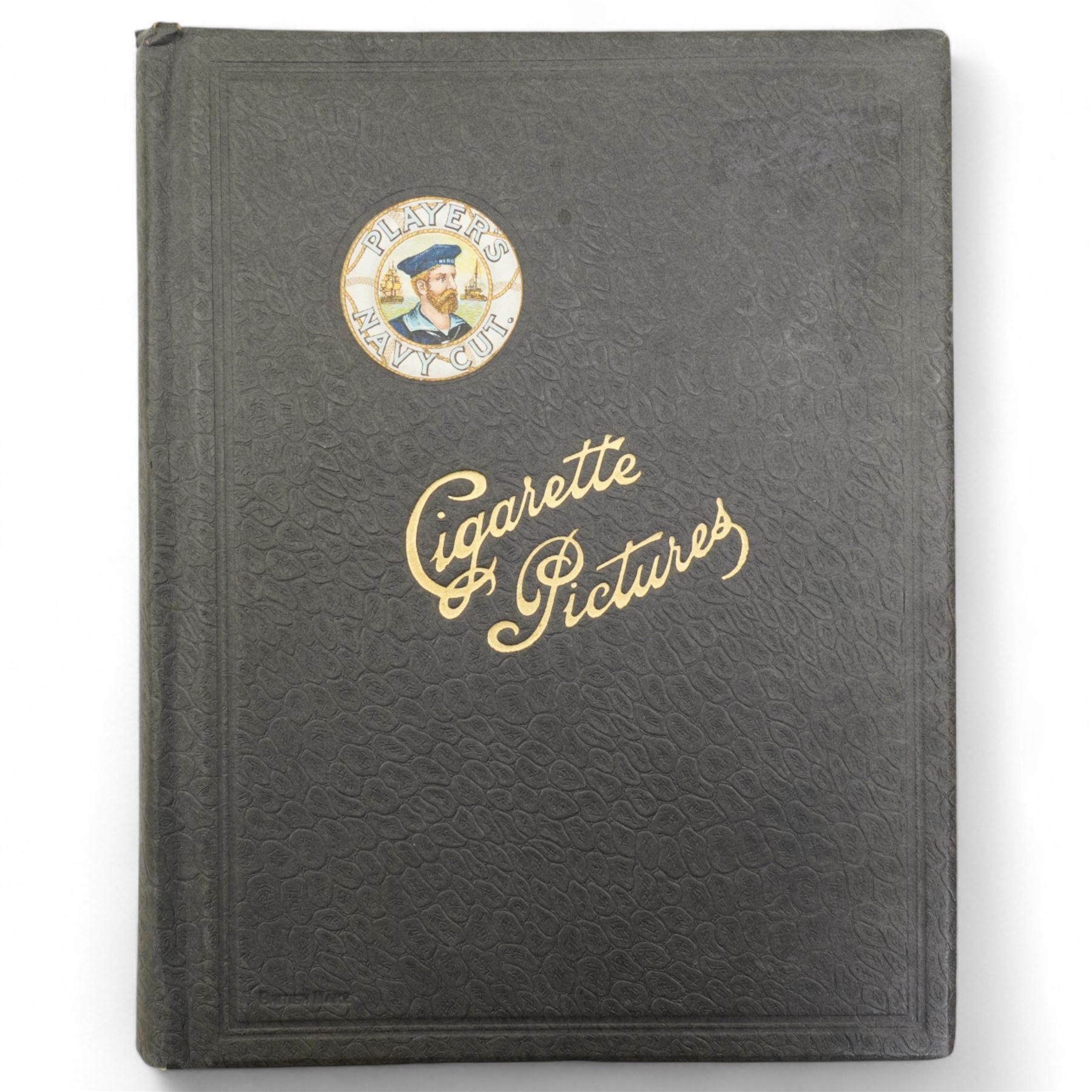Cigarette card album and contents including set of 50 Players tennis, Hints on Association Football etc