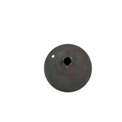 Raku fired studio pottery baluster vase, having copper fumed surface, signed to base, H22cm